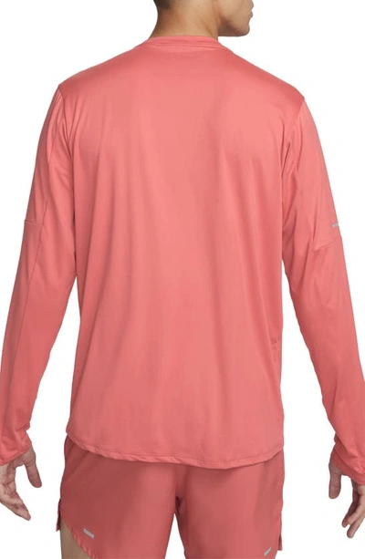 Shop Nike Element Dri-fit Long Sleeve Running T-shirt In Adobe