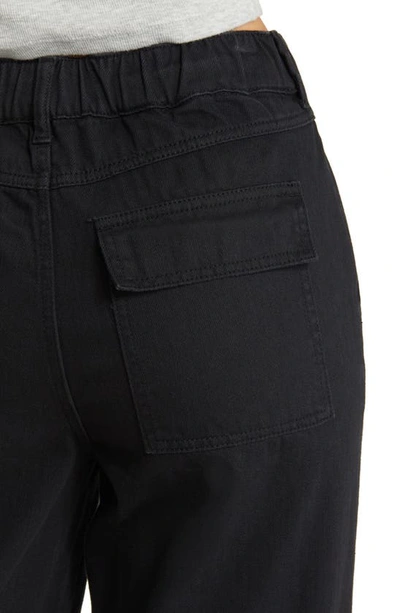 Shop Ptcl Twill Wide Leg Cargo Pants In Black