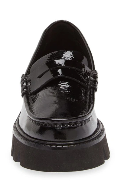 Shop Pedro Garcia Sebas Lug Penny Loafer In Black Castoro Naplack