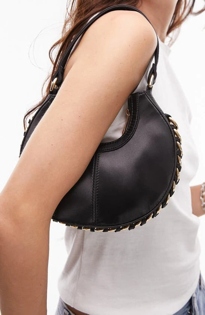 Shop Topshop Selin Scoop Shoulder Bag In Black
