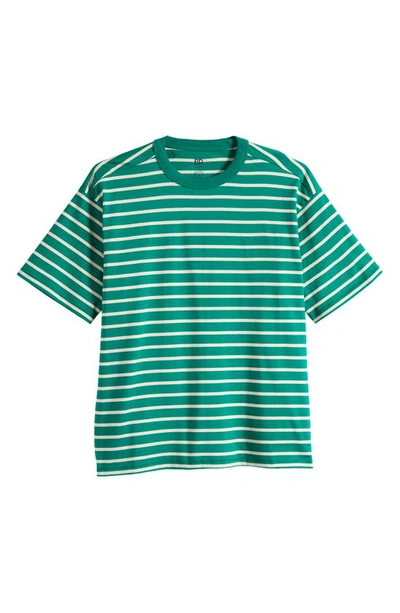 Shop Bp. Stripe Cotton T-shirt In Green Ultra Stripe