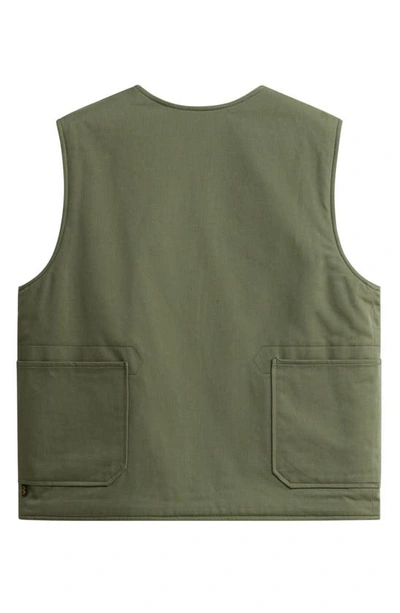 Shop Alpha Industries Deck Zip Vest In Green