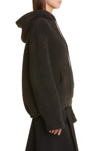 Proenza Schouler Ribbed Wool-blend Turtleneck Sweater In 010 Charcoal