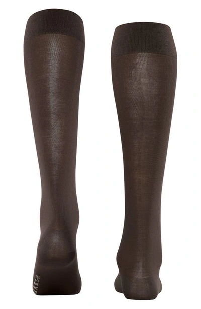 Falke Touch Knee High Socks In Dark Brown