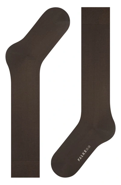 Falke Touch Knee High Socks In Dark Brown