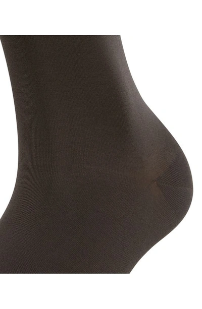 Falke Touch Knee High Socks In Dark Brown