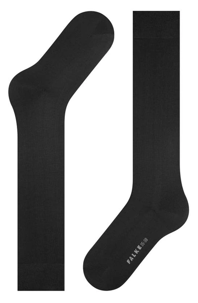 Falke Cotton Touch Knee High Socks In Black