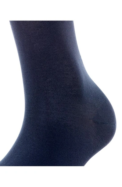 Falke Cotton Touch Knee High Socks In Dark Navy