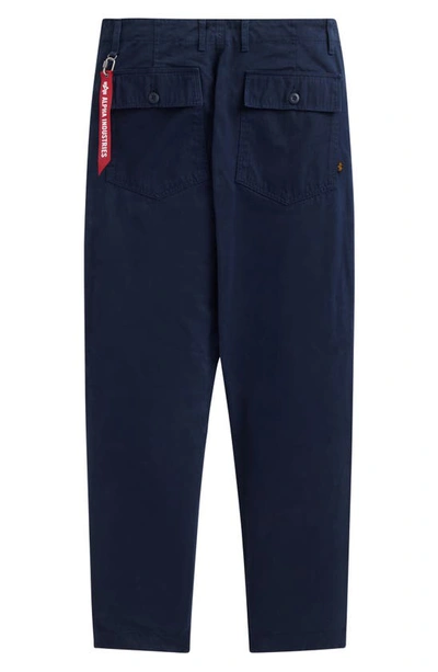 Shop Alpha Industries Fatigue Cotton Pants In Replica Blue