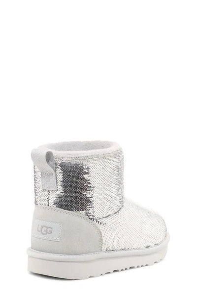 Shop Ugg Kids' Classic Mini Sequin Boot In Silver