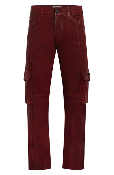 Shop Hudson Walker Cargo Kick Flare Jeans In Crimson Wax