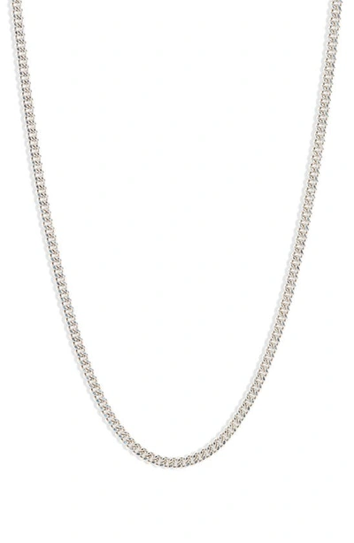 Shop Anzie Cuban Link Chain Necklace In Silver