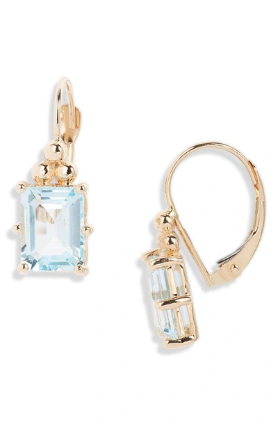 Shop Anzie Cléo Carré Blue Topaz Drop Earrings