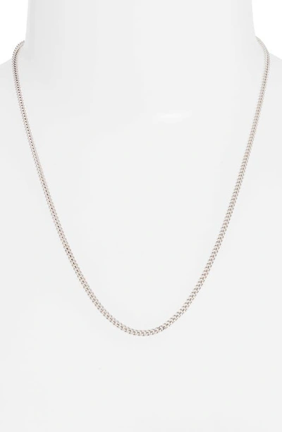 Shop Anzie Cuban Link Chain Necklace In Silver