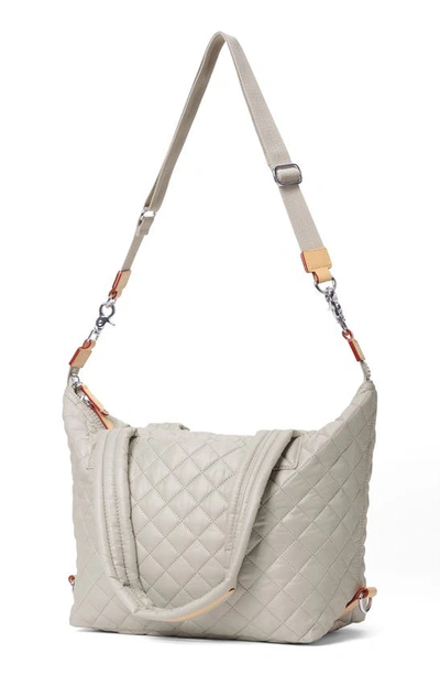 Mz Wallace Sutton Medium Deluxe Crossbody In Pewter