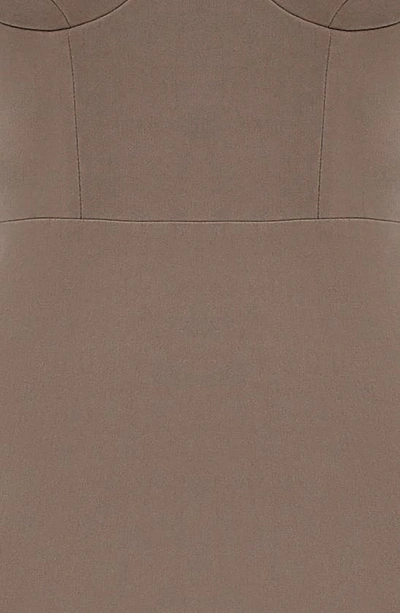 House Of Cb Lucia Strapless Corset Maxi Dress In Mocha