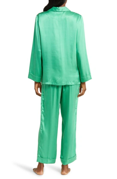 Shop Papinelle Audrey Silk Pajamas In Spearmint