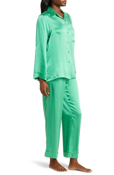 Shop Papinelle Audrey Silk Pajamas In Spearmint