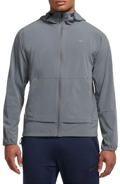 Shop Nike Repel Unlimited Dri-fit Hooded Jacket In Smoke Grey/ Black/ Smoke Grey