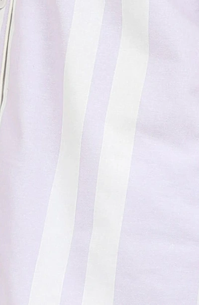Shop Papinelle Stripe Cotton Pajamas In Iris