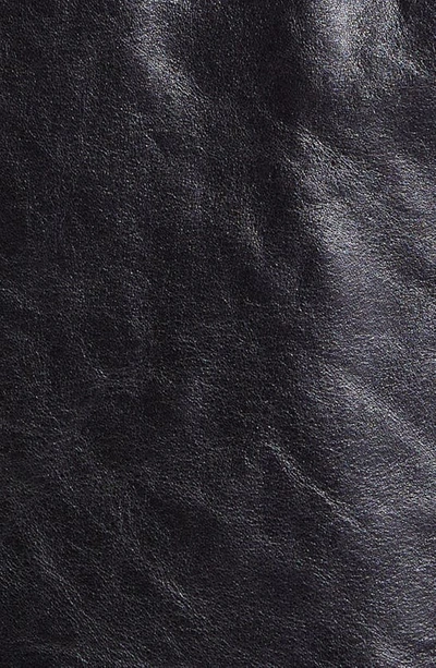 Our Legacy Mini Leather Zipped Jacket In Top Dyed Black Leather