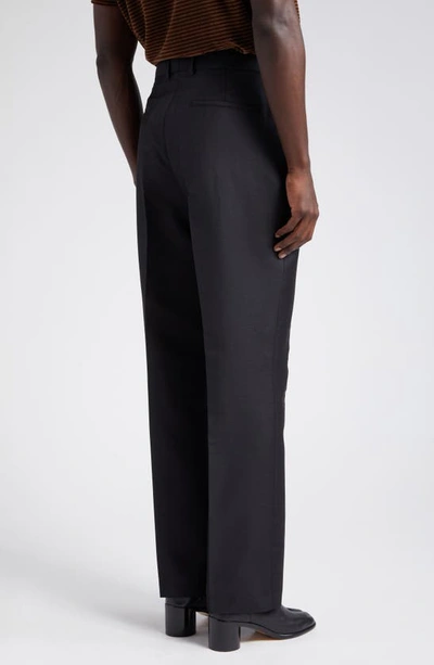 Shop Our Legacy Darien Virgin Wool Blend Trousers In Black Mnemonic Wool