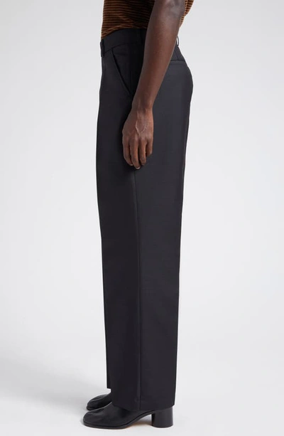 Shop Our Legacy Darien Virgin Wool Blend Trousers In Black Mnemonic Wool
