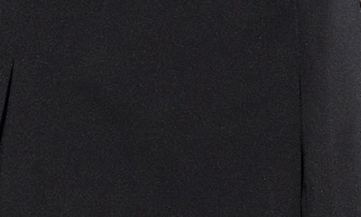 English Factory Pleat Front Satin Miniskort In Black