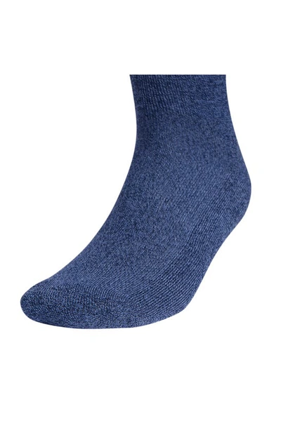 Shop Adidas Originals Athletic Cushioned Crew Socks In Tech Indigo Blue/ Grey/ Navy