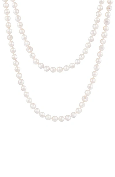 Shop Splendid Pearls Genuine Freshwater Pearl Endless Necklace In White