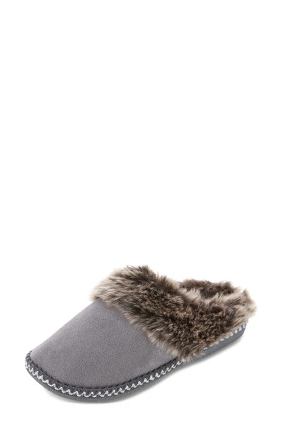 Floopi Indoor/outdoor Faux Fur Lined Slipper In Grey