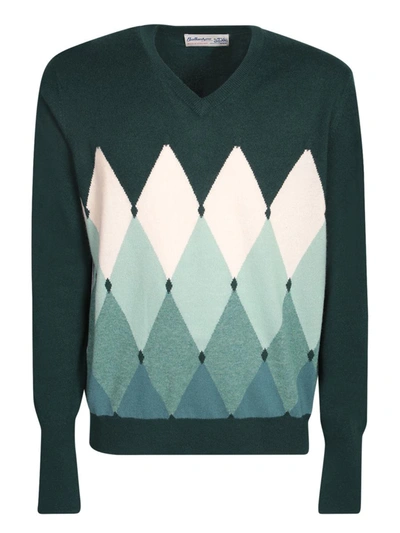 Ballantyne Argyle Pattern Sweater Sweaters And Cardigans Green In Green