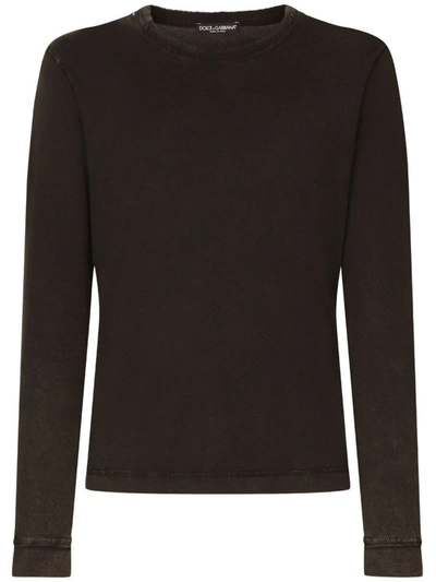 Shop Dolce & Gabbana Crew-neck Sweatshirt In Black