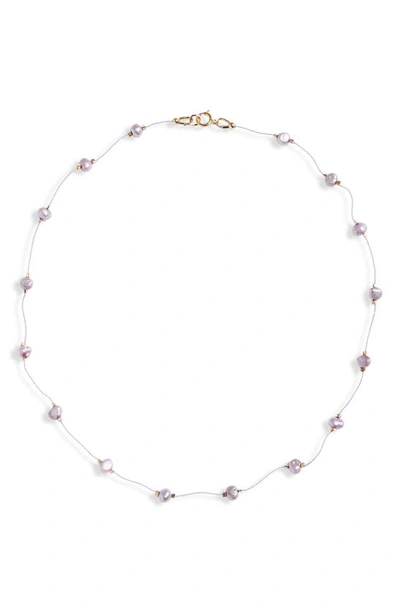 Shop Isshi Desnuda Beaded Necklace In Clam