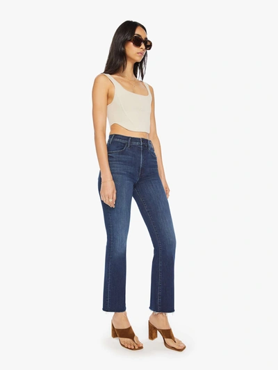 Shop Mother The Hustler Ankle Fray Mint Condition Jeans In Blue