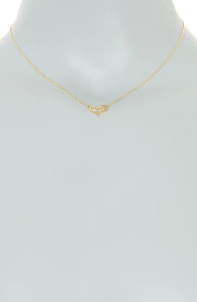 Shop Meira T 14k Gold Pavé Diamond Heart Necklace In Yellow Gold
