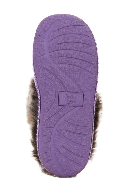 Floopi Indoor/outdoor Faux Fur Lined Slipper In Purple