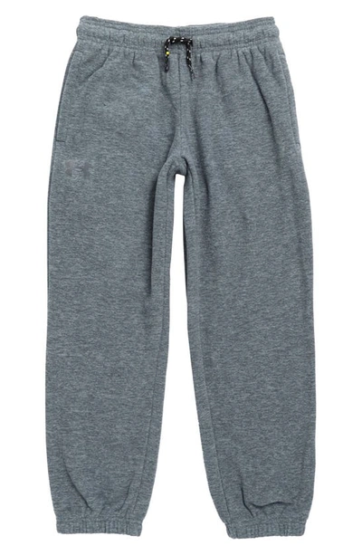 Shop Under Armour Kids' Micro Fleece Nundo Sweatpants In Mod Gray