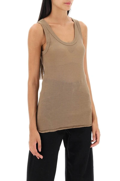 Shop Lemaire Seamless Silk Tank Top In Beige