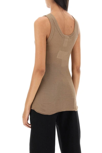 Shop Lemaire Seamless Silk Tank Top In Beige