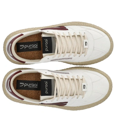 Shop Puraai 1.01 Classic Campfire White Burgundy Sneaker