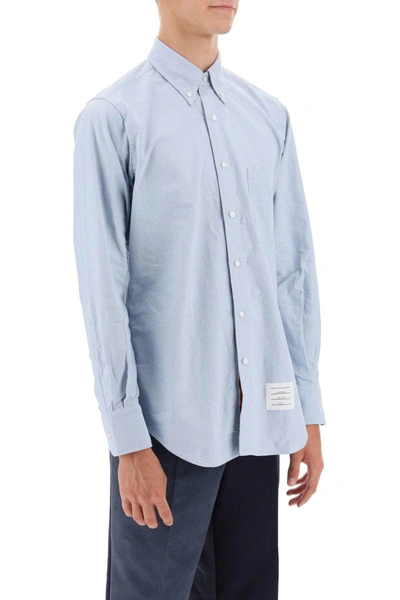 Shop Thom Browne Oxford Cotton Button-down Shirt In Blue