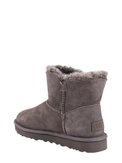 Ugg Mini Baley Button Ankle Boots In Grey