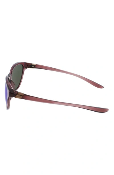 Nike City Persona 57mm Mirrored Cat Eye Sunglasses In Smokey Mauve / Grey