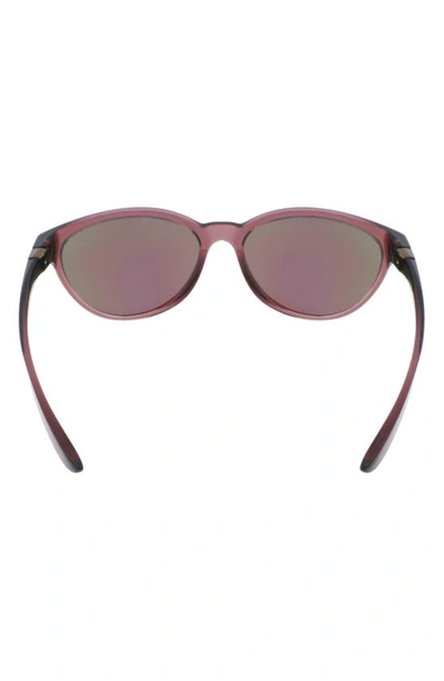 Nike City Persona 57mm Mirrored Cat Eye Sunglasses In Smokey Mauve / Grey