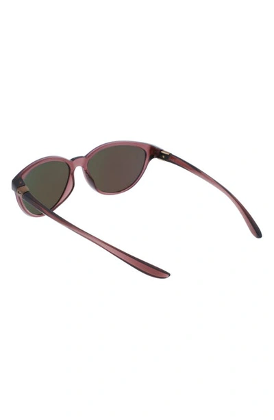 Nike City Persona 57mm Mirrored Cat Eye Sunglasses In Smokey Mauve / Grey