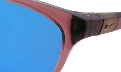 Nike City Persona 57mm Mirrored Cat Eye Sunglasses In Smokey Mauve / Grey