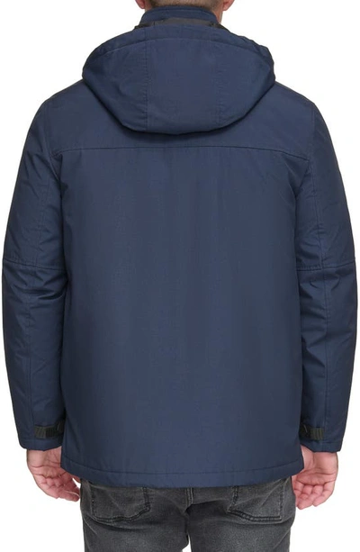 Shop Andrew Marc Lauffeld Water Resistant Hooded Utility Puffer Jacket In Ink