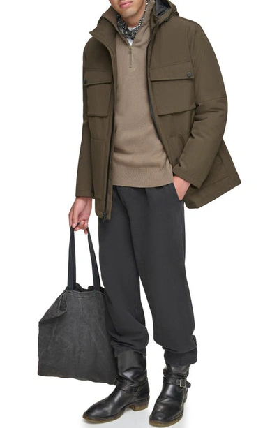 Shop Andrew Marc Lauffeld Water Resistant Hooded Utility Puffer Jacket In Jungle