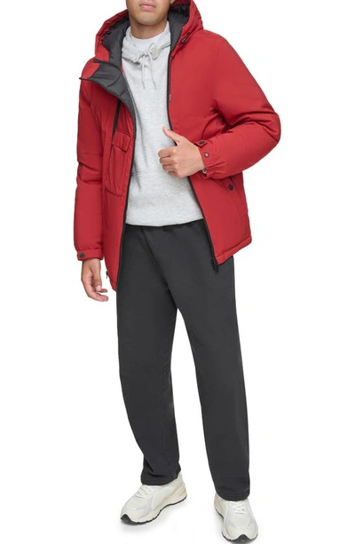 Shop Andrew Marc Anzen Down Jacket In Red Clay